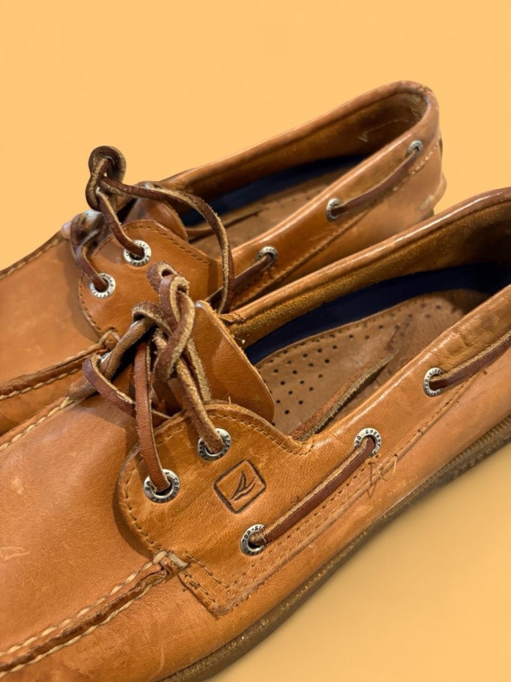Men's Sperry Top Sider Leather Boat Shoes SZ 9.5